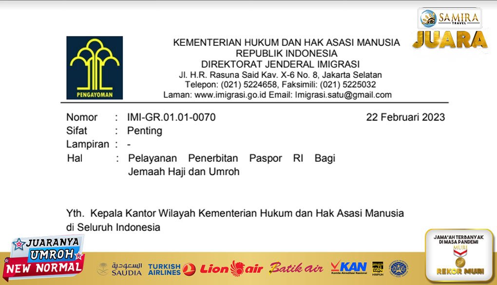 Terbitkan Surat Resmi, Dirjen Imigrasi Cabut Aturan Rekom Kemenag