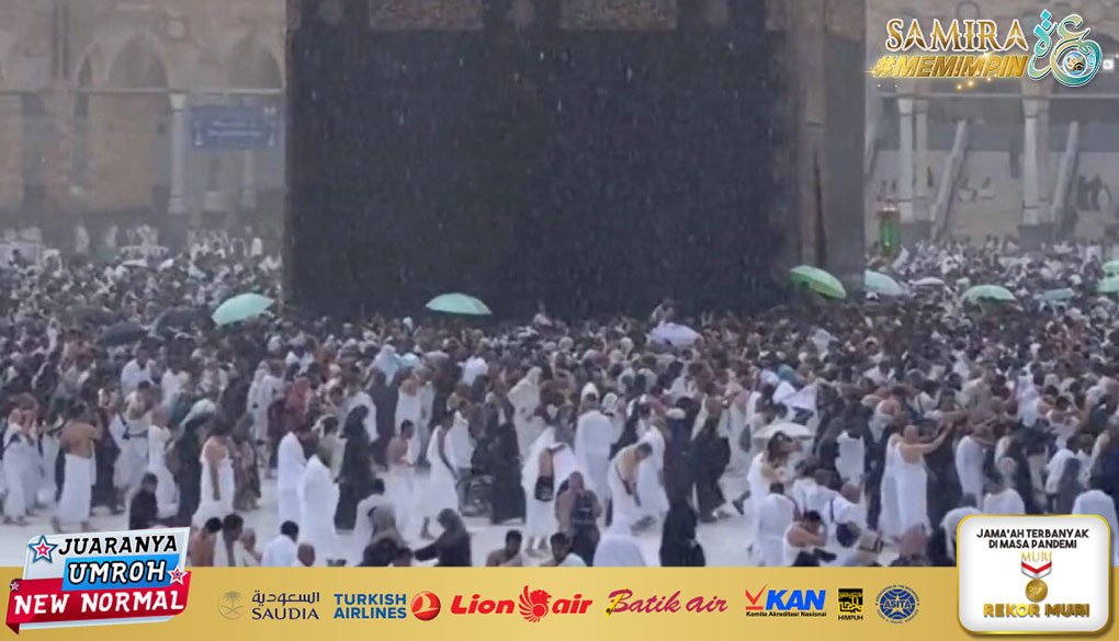 Tips Tetap Aman Menjalankan Umrah Saat Hujan Lebat