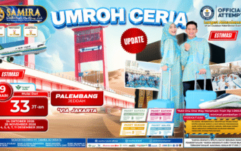 Umroh Regular Palembang 9 Hari Oktober, November, Desember 2026