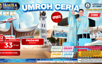Umroh Regular Padang 12 Hari Oktober, November, Desember 2026
